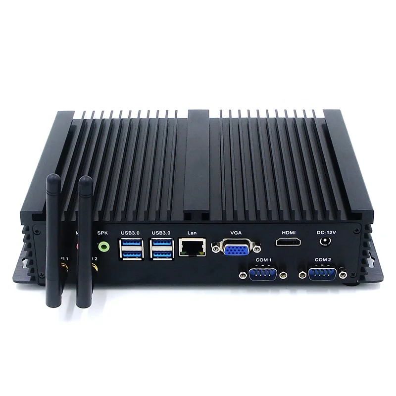 

small ultra low power i5-5250U projector laptop fanless mini pc i5 x86 with 4G ddr3 ram rs232, Black