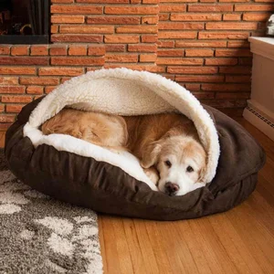 Image of Manufacture Pet Accessories Washable Cozy Snoozer Luxury Cat Pet Bed Large Dog Cave Bed for dog