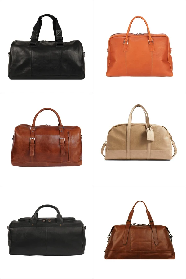 military leather duffle bag