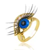 13746-lastest design 14k gold turkey eye rings