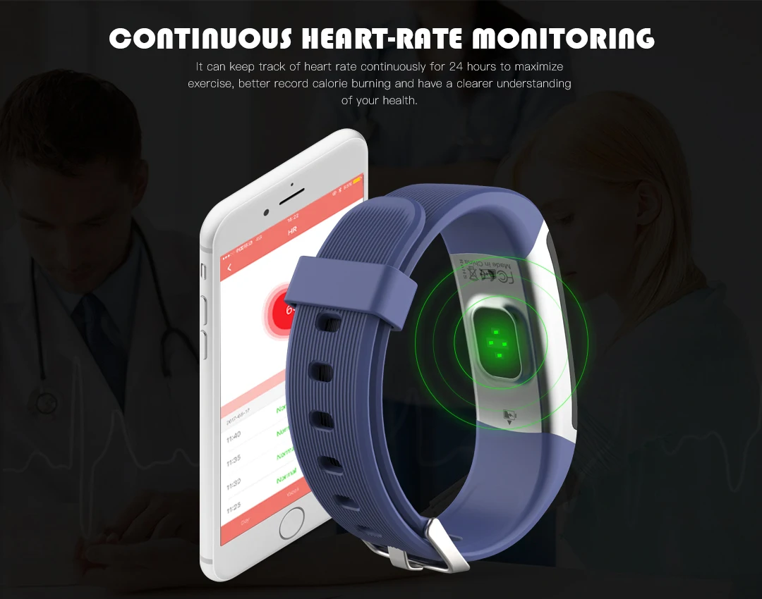 Wristband Vibrating Alarm Fitness Tracker Sport Bracelet Waterproof