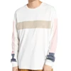 Crew Neck Daily Wear Top Custom Printing Long Sleeve Ring Spun Cotton Color Block Tee