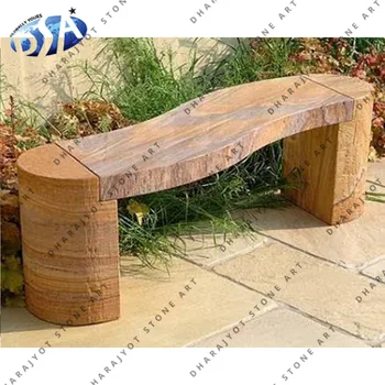 S Shaped Beige Rainbow Sandstone Garden Bench Buy Rainbow