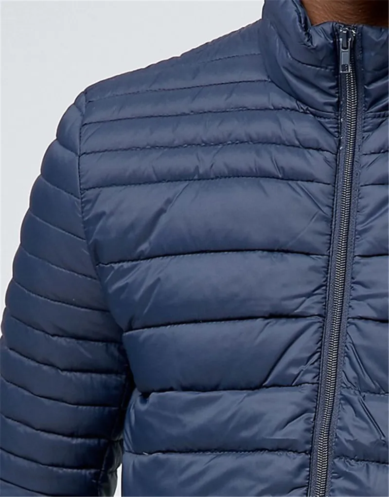 High Quality Winter Windproof Without Hood Nylon Quilted Line Black ...