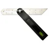 8-Inch Stainless Steel Adjustable T-Bevel/Square Ruler with Bubble