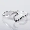 CAOSHI Boho Style Rings for Women Unique Design Gold Rose Gold Silver Wave Ring Simple Minimalist Rings