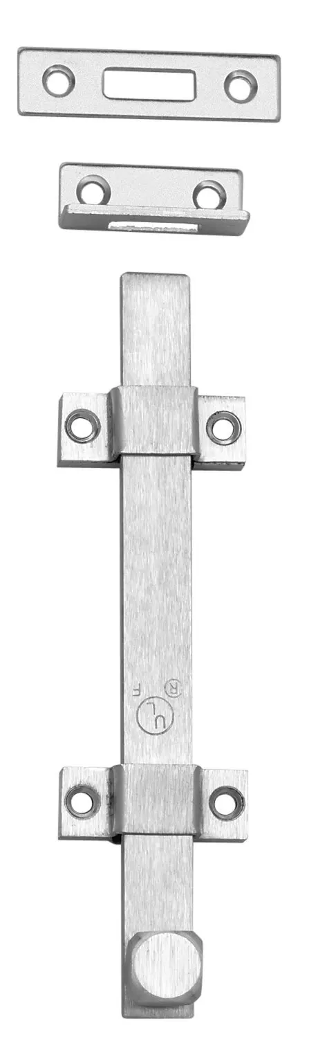 UL Listed Brass Satin Chrome Plated Finish 12 Length Rockwood 580-12.26D Surface Bolt