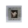 Cast Aluminium Photo frame Bamboo weaving style in nickel finish and two sizes