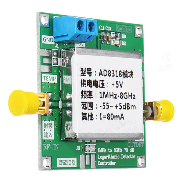 Ad8318 1mhz To 8ghz 8000mhz Power Meter Detector Power Detector Dc 5v For Amplifiers Fm Hf Vhf
