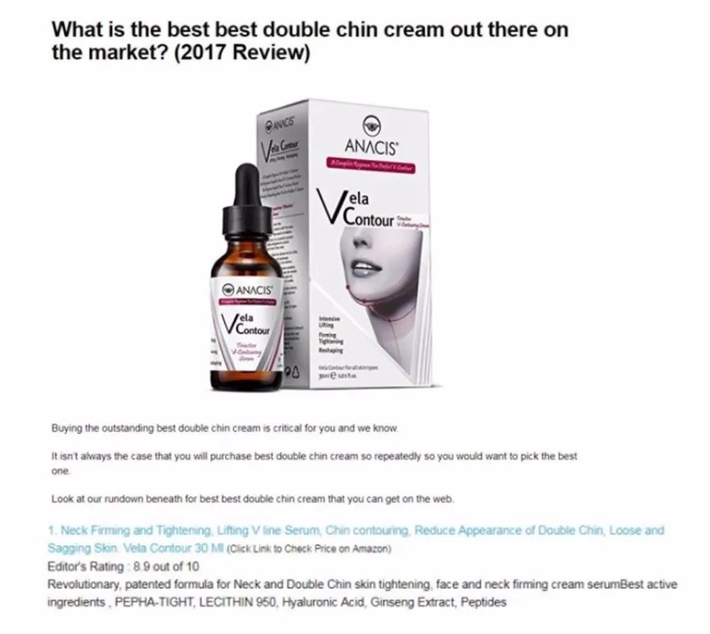 best cream for double chin