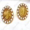 Latest Pearl CZ Stone Beaded Girlish Work College Gold Plated Studs Tops Fancy Ethnic Art Earrings