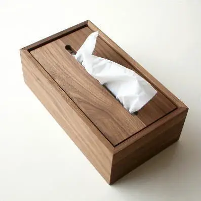 wooden tissue box holder