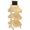 Rustic wood flower display wholesale retail display bin stand rack for wine scotch whisky wine tequila liquor rum vodka