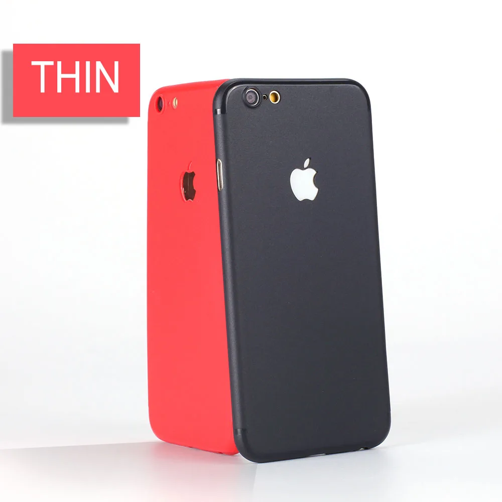 Ultra Slim 0.3mm PP half soft Plastic Translucent Frosted Cell Phone Case Back Cover for iphone 6/6s