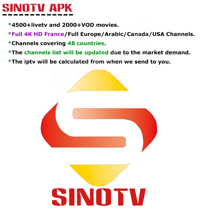 

12 Months Arabic France USA Canada Latino IPTV Android Box Live Channels TV Brazil Arabic USA Sports SINOTV IPTV