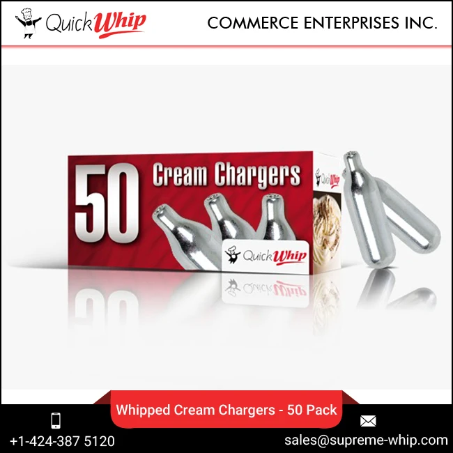 
Wholesale Whipped Cream Chargers QuickWhip 8g N2O from USA 