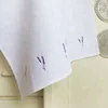 Lavender embroidery Linen bath towel