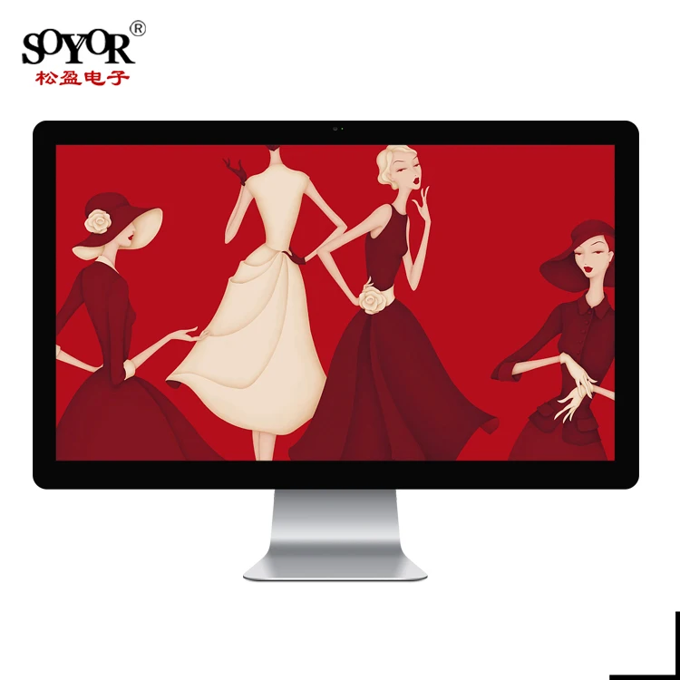 CCTV White 27 inch led monitor,  Wide screen led monitor 