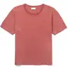 Distressed Custom Logo Printed Washed Cotton Jersey T-Shirt Brick Washed Cotton Jersey Stone Washed Pink Tee