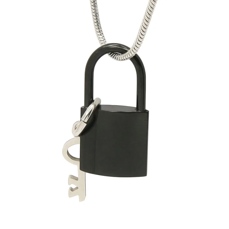 

High quality stainless steel metal lock and key pendant
