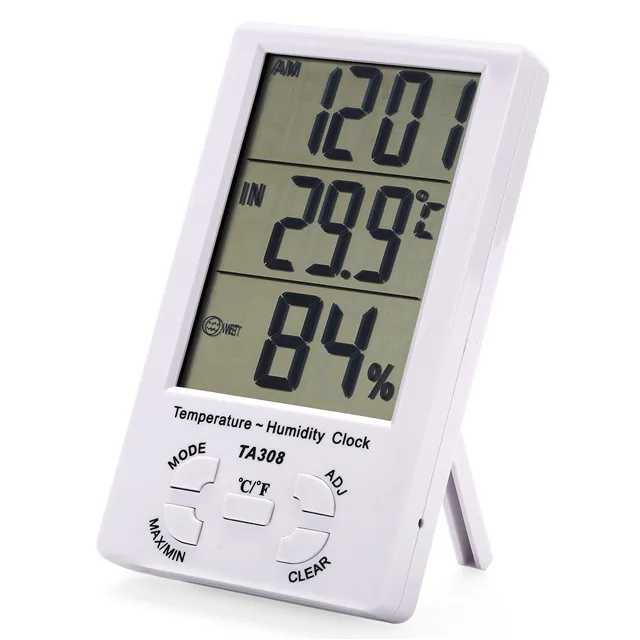 

Free shipping Wall mounted Humidity Max Min Thermometer Household Temperature Meter Digital Hygrometer hydroponics grower