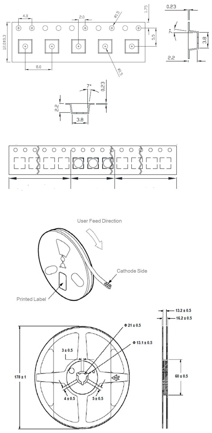 3535 3 Watt 3w Pc Amber High Power Led Datasheet With Bridgelux Chip
