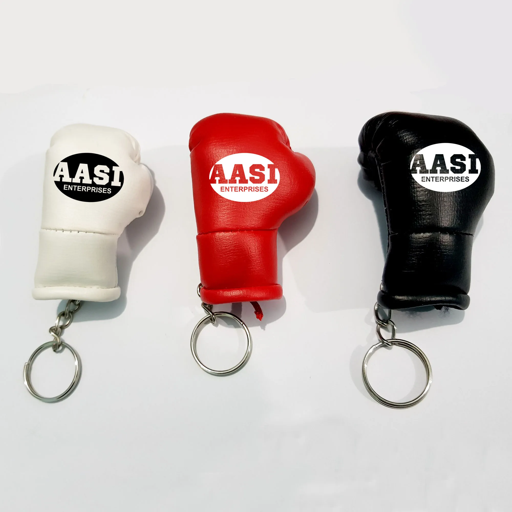 Keychain Mini boxing gloves key chain ring flag key ring cute LAOS
