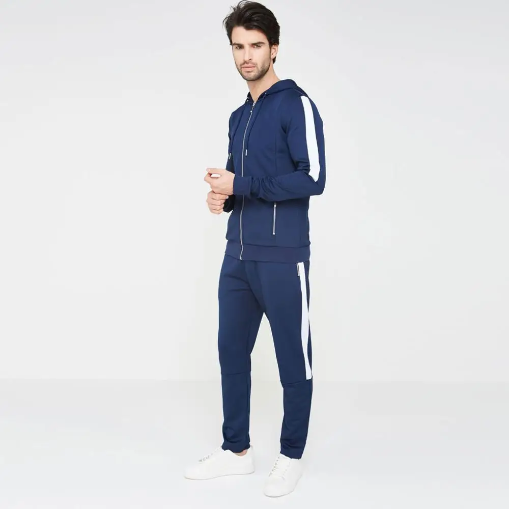 Blank Tracksuit 100% Cotton With Strong Man Loose Fit 2 Pieces Sweat ...