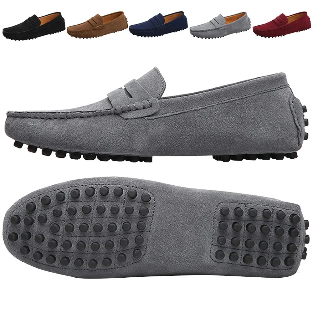 mens suede driving loafers
