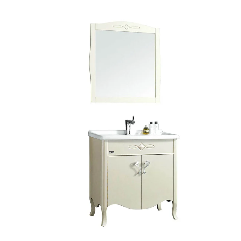 Flysnow PVC bathroom vanity cabinet