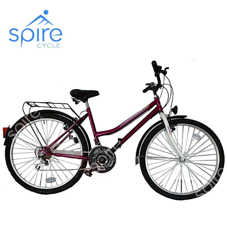 High end vintage pink city bike with classic look
