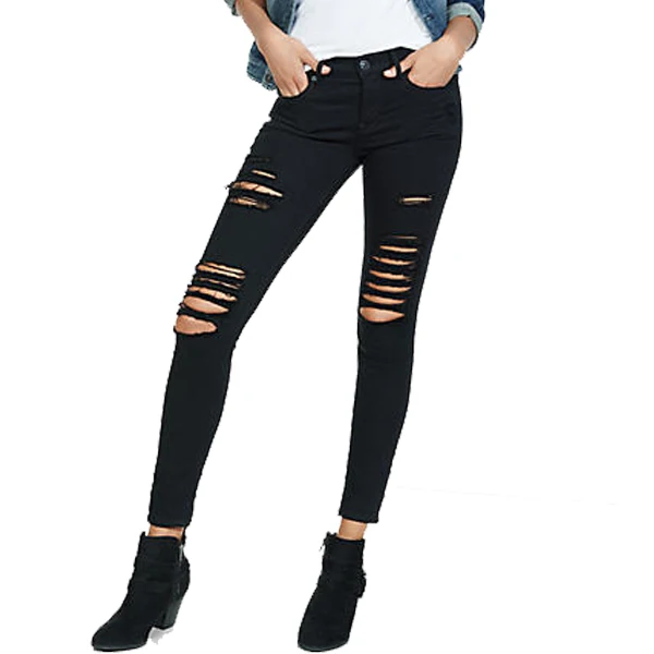 Stylish Ripped Jeans Pants For Girls 