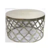 Round Metal Aluminium Perforated Border Coffee Table