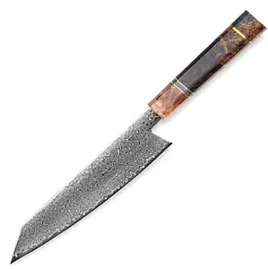 Image of Damascus Kitchen Knife Handmade Japanese Chef Knife VG10 Japanese Damascus Steel Kiritsuke Knives Home Tools Cooking Gadgets NEW