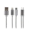 Factory Wholesales Portable Braided multi-function 3-In-1 Colorful cable line Power-Up Squid USB Charging Date Cable With Hook