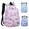 floral canvas casual school bagpack for women