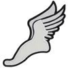 High Quality Wholesale Custom Jacket Patches,White Track Foot Patch For Varsity Jacket, Denim Jacket Patch JP-0055