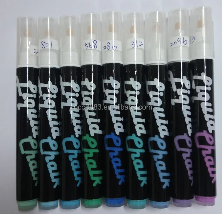 

Non toxic High quality 5.0 mm Bullet tip Neon color Glass Chalk Marker