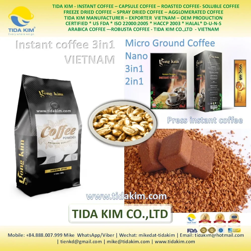 Italian Instant Coffee 3in 1 - Yong Kim Coffee 3in1 - Freeze Dried ...