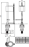 
Bottom inlet valve with brass oriffice 3/8 