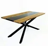 Indian Design Blacked Epoxy Resin Wooden Coffee Table