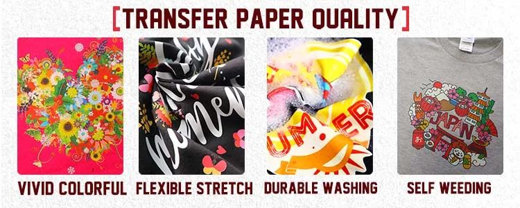 Laser Heat Dark Opaque Self Weeding Transfer Paper