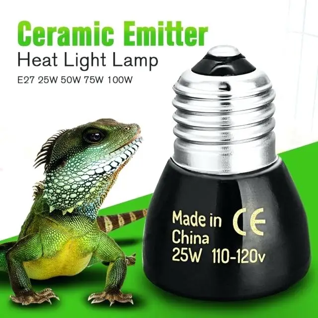Reptile Vivarium Terrarium Supplies Infrared Heat Lamp Light Bulb