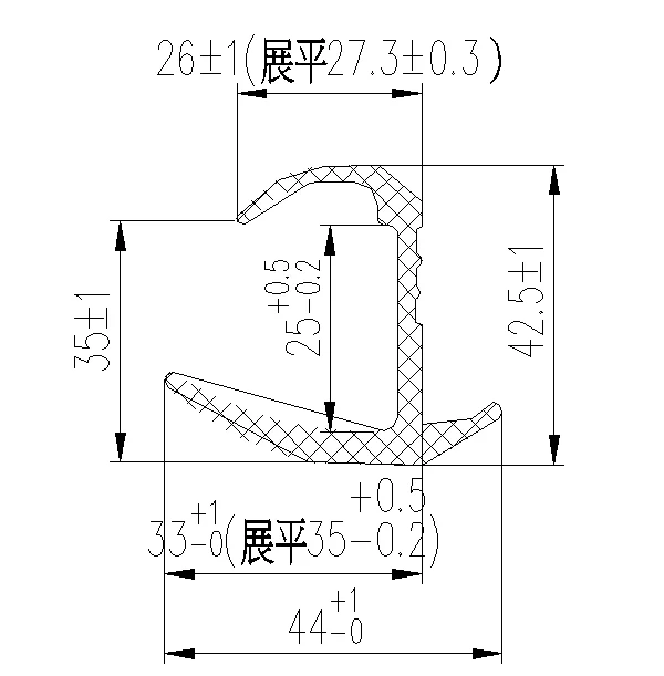 Manufacture Shipping Container Rubber Door Seal Gasket J Type Epdm