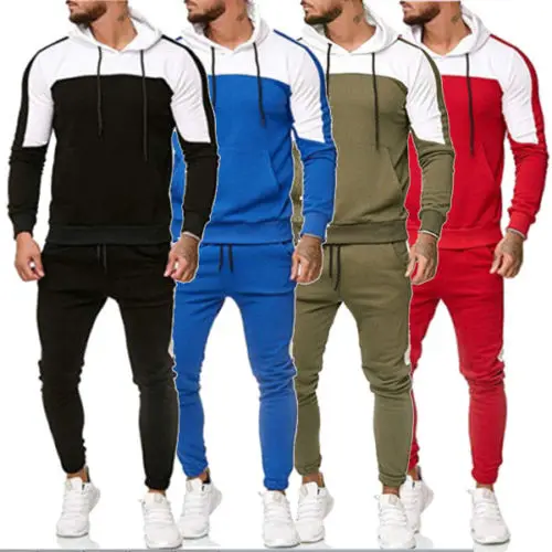 Custom Men Fitness Jogging Side Stripe Gym Sports Track Sweat Suit With ...