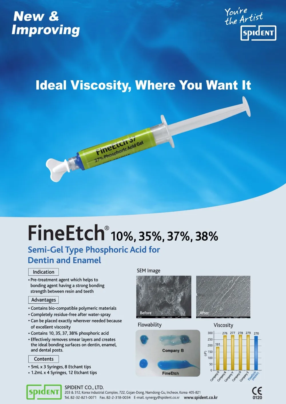 Dental Etching Agent With 37 Phosphoric Acid Buy Dental Etchant