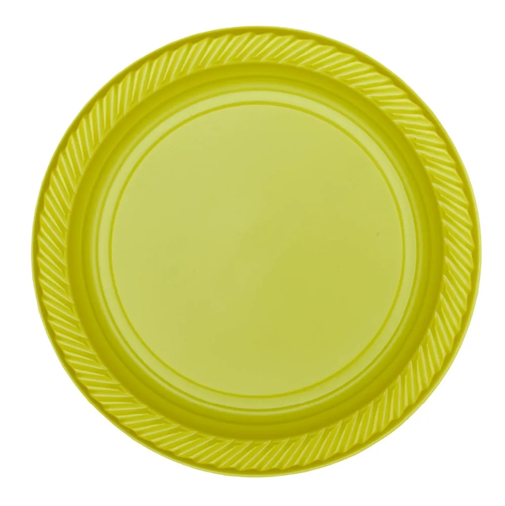 best price luxury colorful disposable plastic plates 170mm