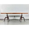 Industrial vintage rust finish dining table in cast iron