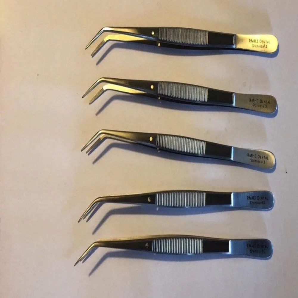 Dental College Tweezers 5 Pcs/surgical Grade Stainless Steel/oral And