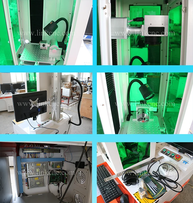 Semi-closed Desktop 20w 30W 50W Metal Label Name Plate fiber laser marking machine